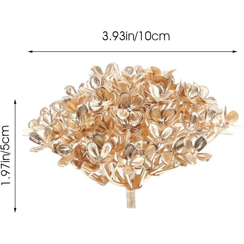 3/5/10Pcs Gold Floral Foam Blocks Artificial Hydrangea Head Faux Plant Flower Ornament Wedding Flowers Bouquet Plastic Decor - view 6