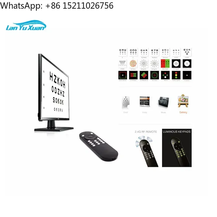 Gráfico oftálmico lcd olho snellen gráfico de acuidade visual