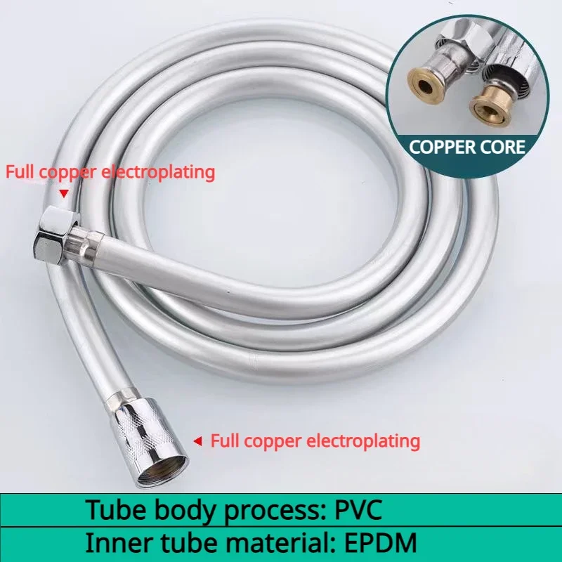 High Pressure Shower Hose Plumbing for Bathroom Accessories PVC Flexible Handheld Anti Winding GI/2 Universal Hos