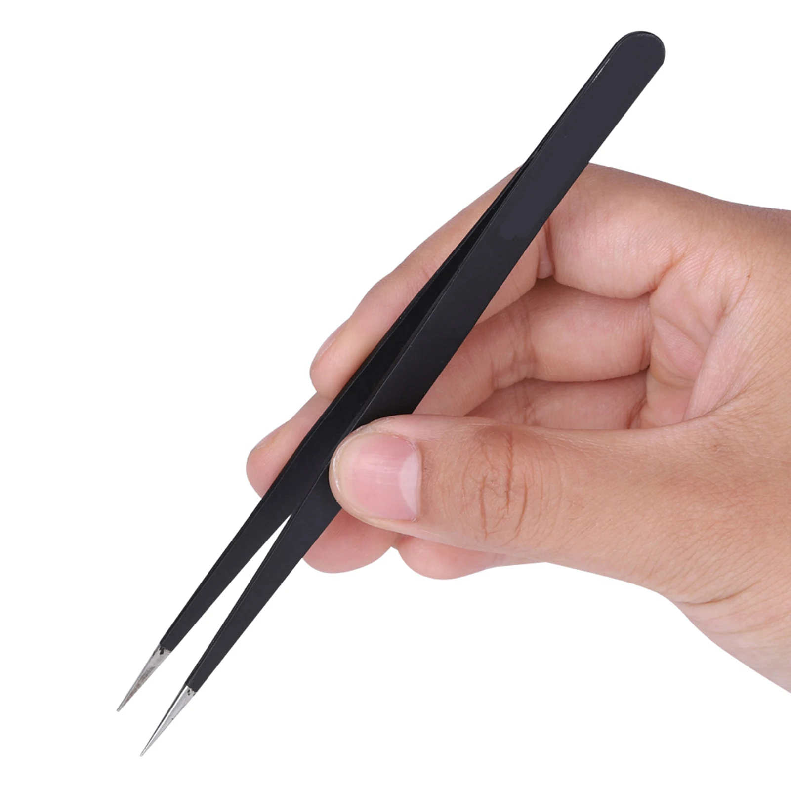 Tweezer Stainless Steel Anti Static Tweezer for Craft Electronics Soldering Maintenance Repair Stainless Steel Tweezer