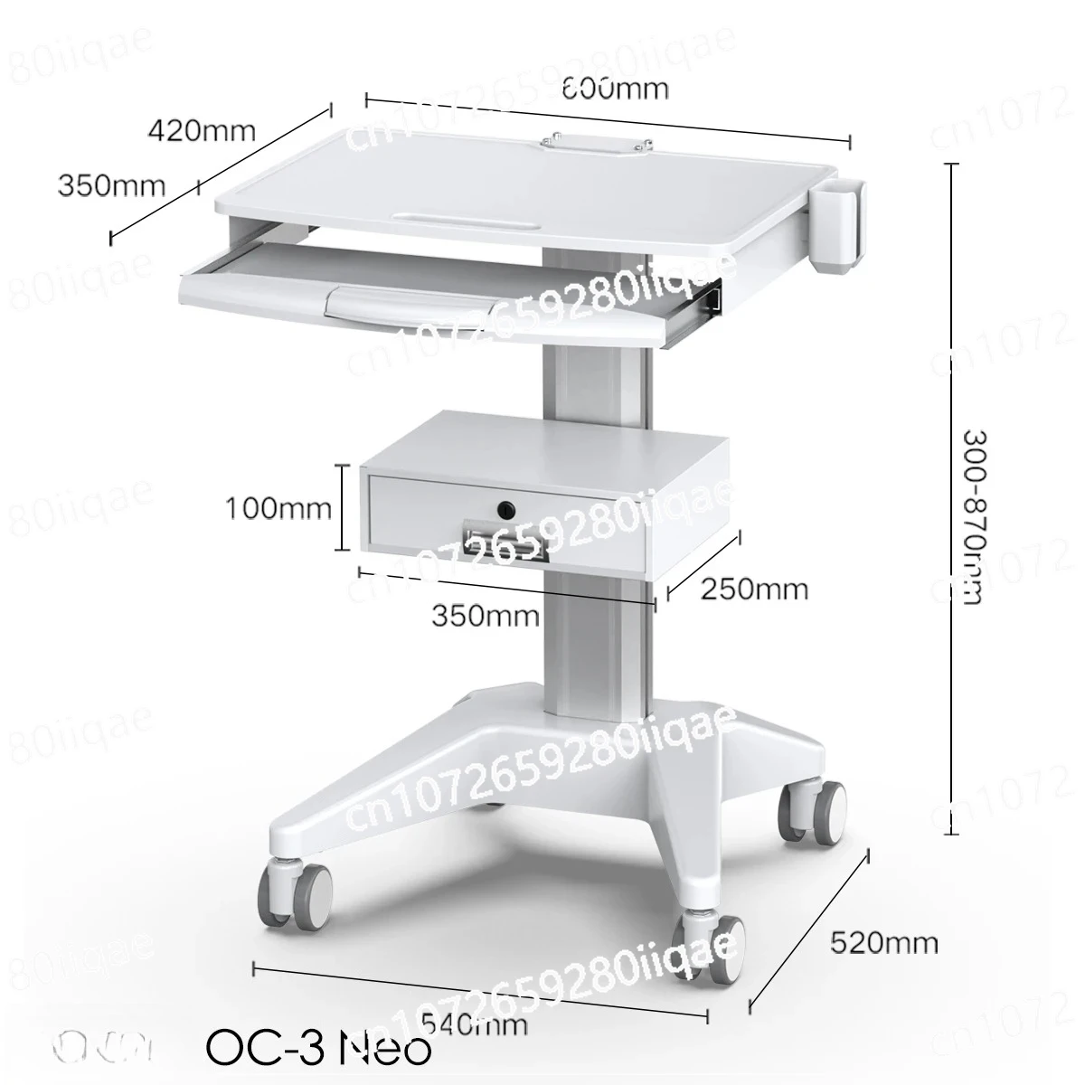 

Cart Trolley Computer Cart with Castors Stand