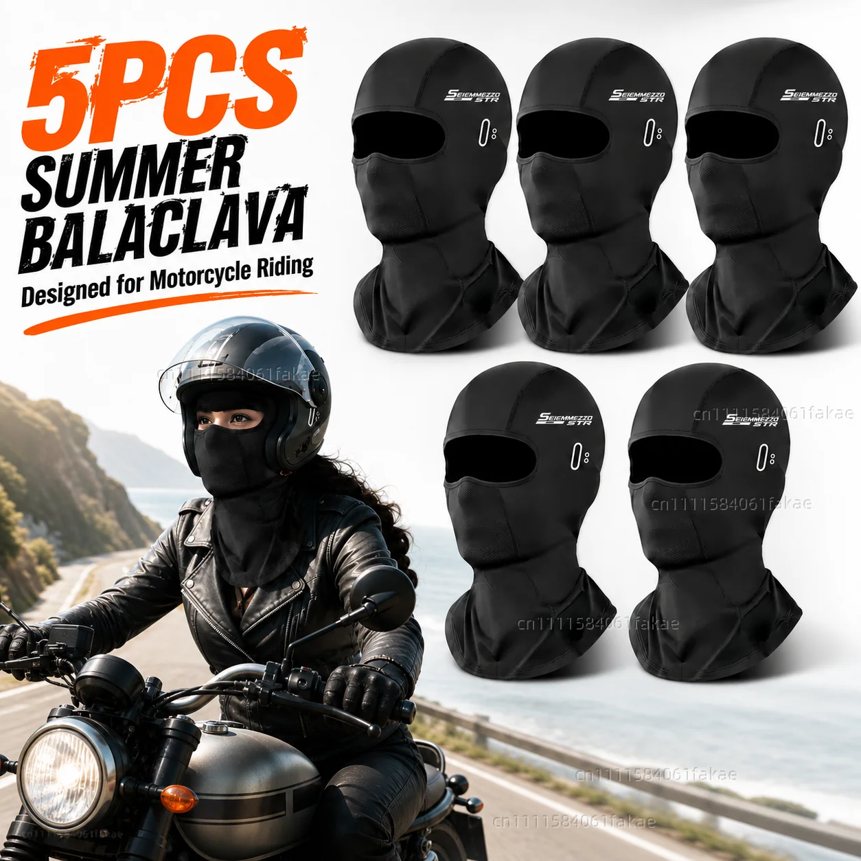 

5PCS Motorcycle Balaclava Summer UV Protection Glasses Face Breathable Hole FOR Moto Morini Seiemmezzo STR 2022-2026 Riding Gear