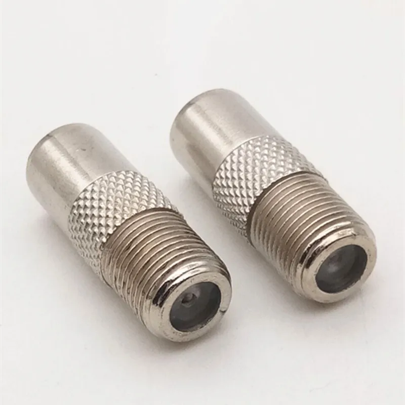 10PCS F Female to TV Male Coaxial Adapter Nickel Plated 75Ohm F Type RF Connector for Cable TV Antenna Set Top Box - view 2