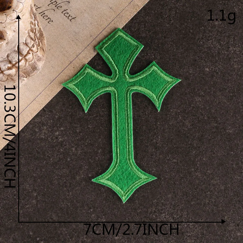 Patch Thermocollant Hard Rock Bibel Stich für Kleidung Eisen auf Kreuz Stickerei große Menge Lot Designer kleine Nähen DIY Schmelzbar – Detail 17
