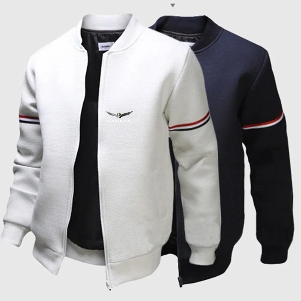 2024 New Goldwing Gl1500 GL1800 Japanese Motorcycle Men's  Flight Jacket Round Collar Solid Cotton Long Sleeves Tracksuits Top