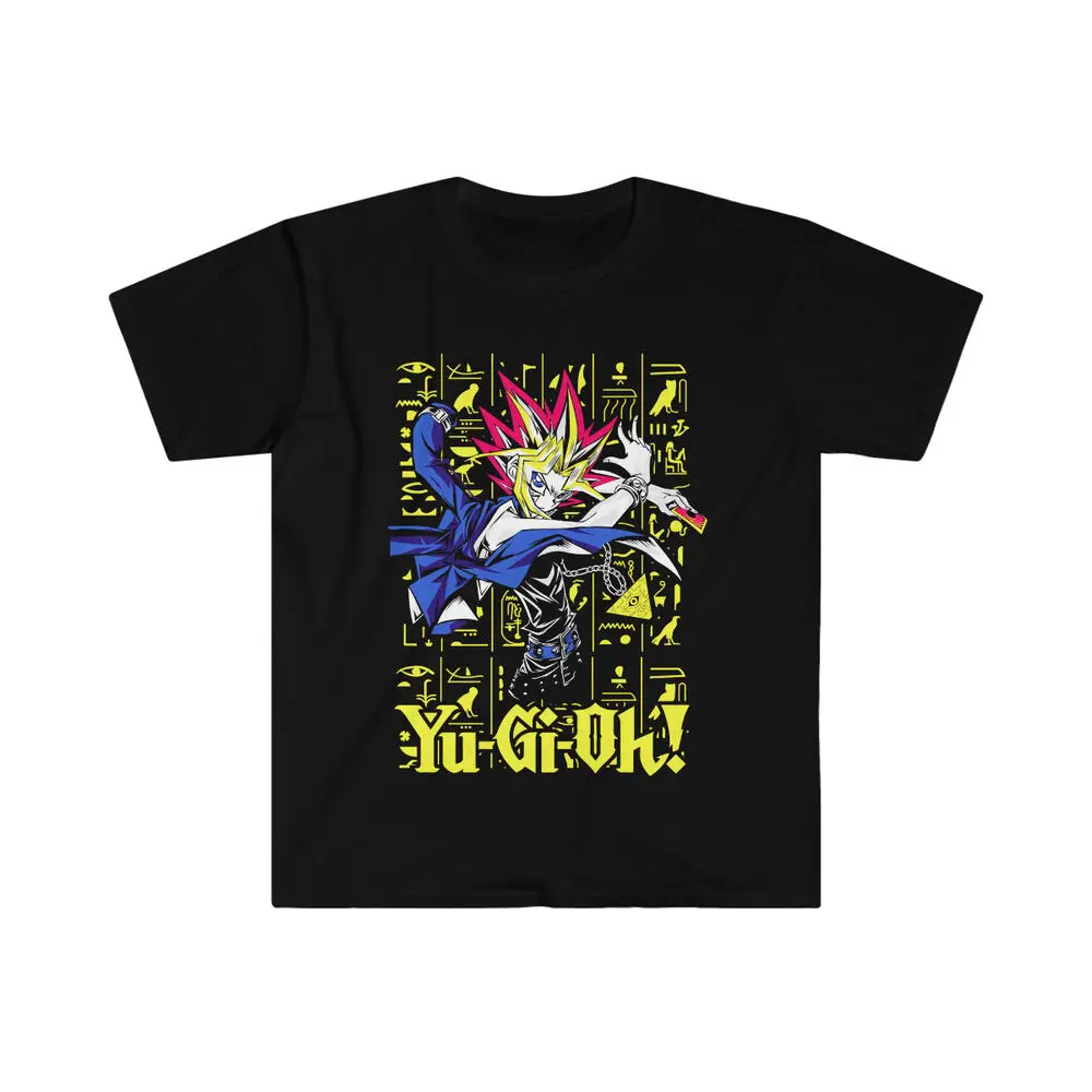 Unisex t-shirt Yu-Gi-Oh! Anime Black Yu-Gi-Oh Anime Manga Tshirt Soft Tee