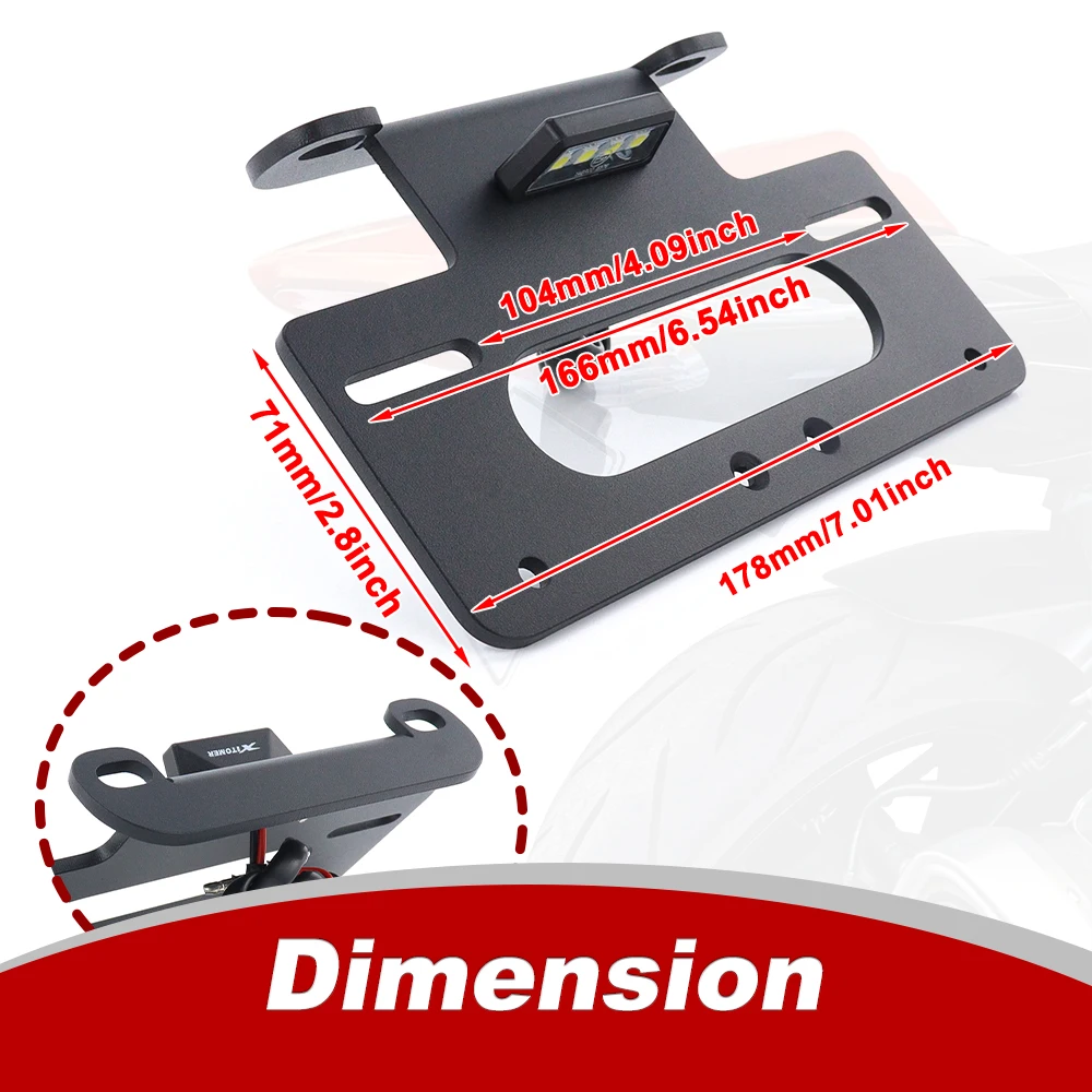 Fit For Suzuki GSXR 600 750 GSX-R600 GSX-R750 K6 K8 2006-2010 Rear Tail Tidy Fender Eliminator Kit License Plate Holder Bracket
