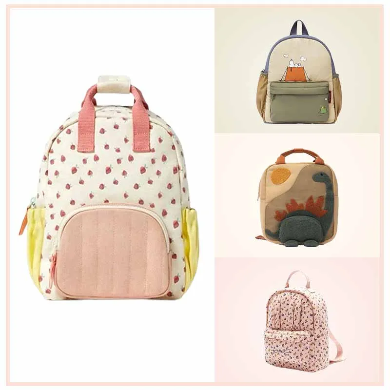 New Children's Cartoon Embroidery Backpack Girls Boys Waterproof Casual Schoolbag Kids Schoolbag Lightweight Shoulder Bag