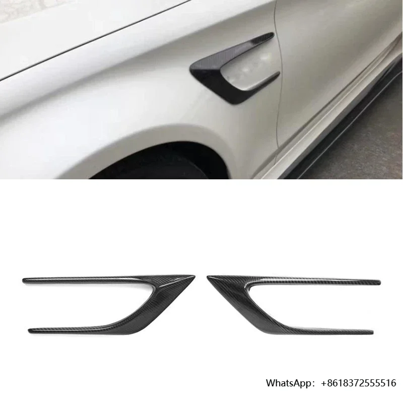 

X W205 Carbon Fiber Front Fender Vent Canards For Mercedes Benz C Class Sen Sports Bumper 2015-2018 Fender Vent Splitter