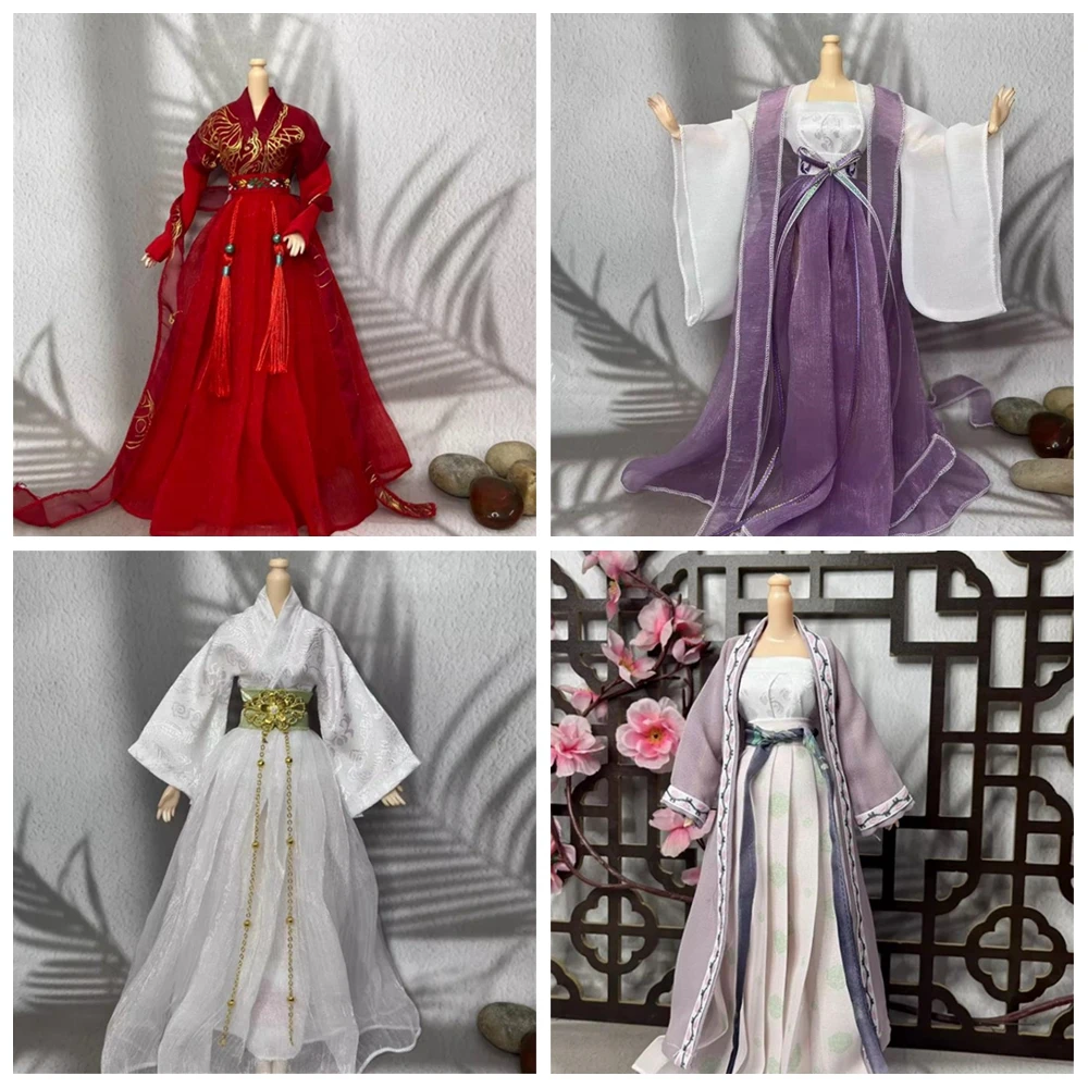 

Белое длинное платье, пальто, масштаб 1/6, женская одежда, платье, халат ханьфу, наряд, древний костюм, одежда для 12 дюймов, экшн-фигурки, игрушки