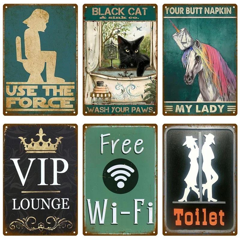 Wc Toilet Tin Sign …