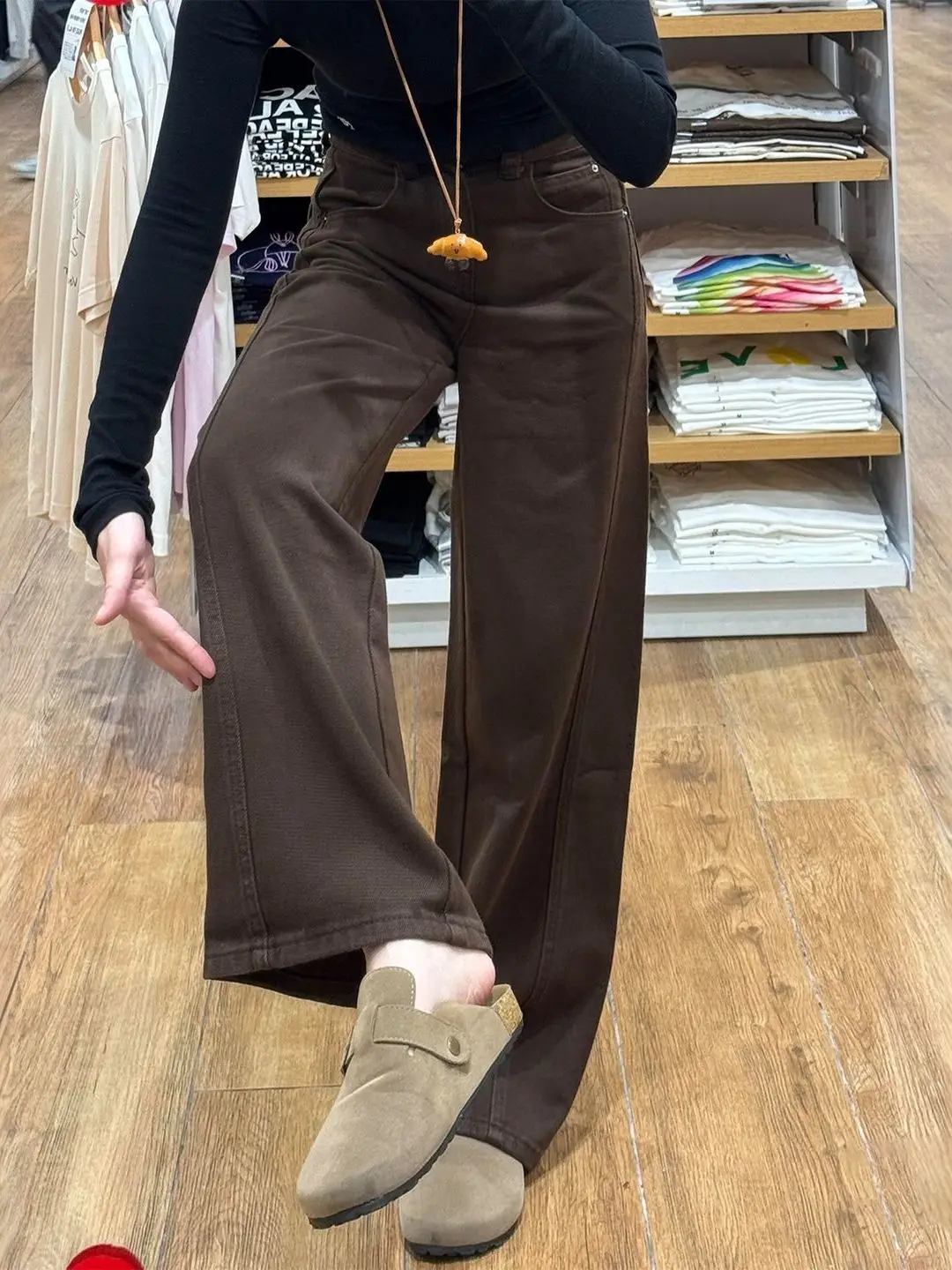 

Джинсы женские с высокой талией, прямые, осенне-зимние, больших размеров, облегающие, расклешенные, повседневные, однотонные, из денима