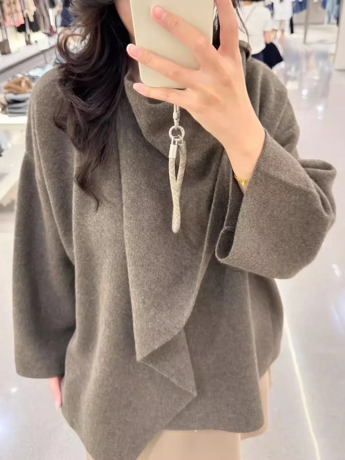 

Винтажный свободный вязаный свитер-пальто Laid-ba Sle, осенне-зимняя новинка, женское пальто из полиэфирного волокна с длинными рукавами