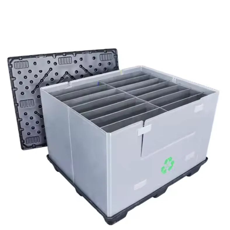 

Foldable Pallet Case 1200x1000x1150mm Plastic Foldable Flip PP Honeycomb Sleeve Crate for Storage