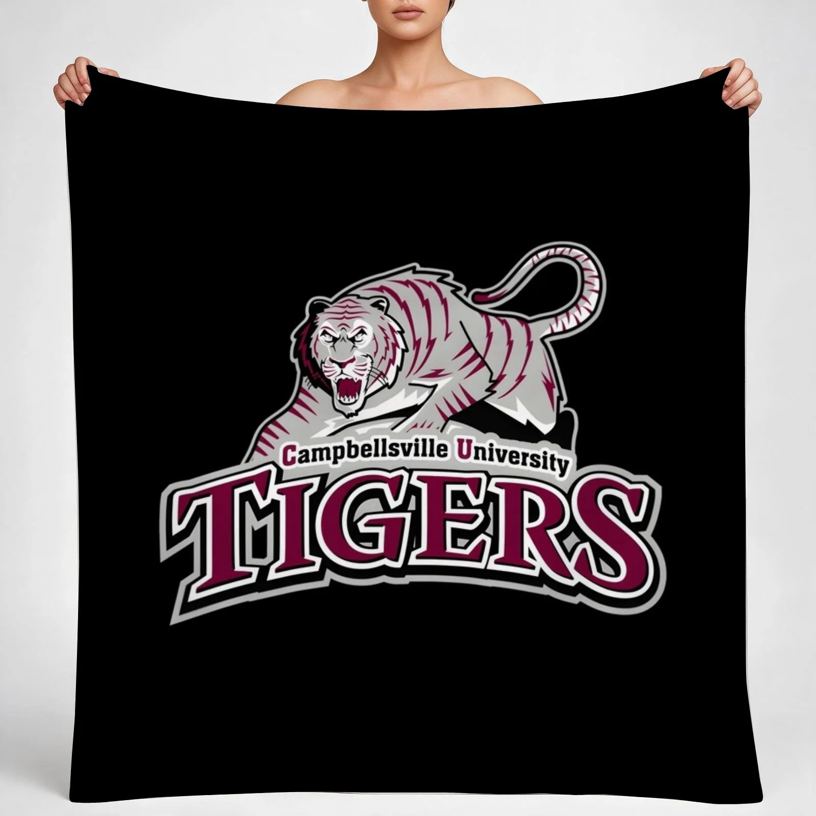 Campbellsville University tigers Classic Throw Blanket couch cozy soft plush fuzzy picnic outdoor blanket