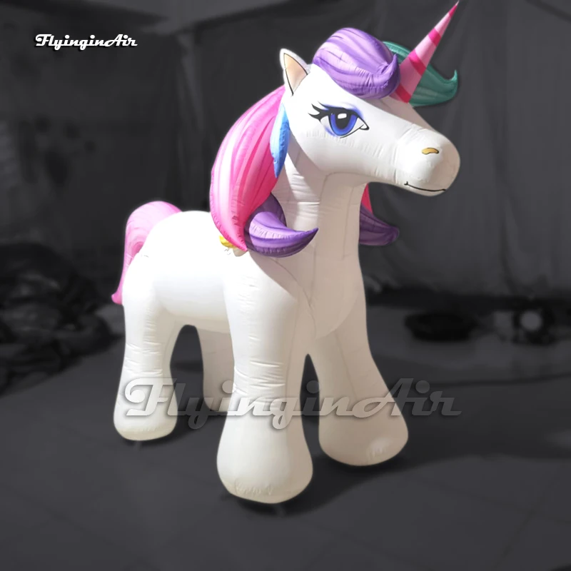 

Cute White Inflatable Unicorn Cartoon Animal Balloon For Birthday Party Decoration