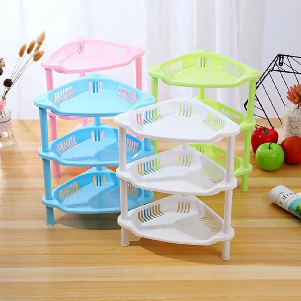 Bathroom Shelf 3 Layer Organizer Corner Storage Rack Square Triangular Corner Bathroom Storage Rack Toiletry Holder Organizer