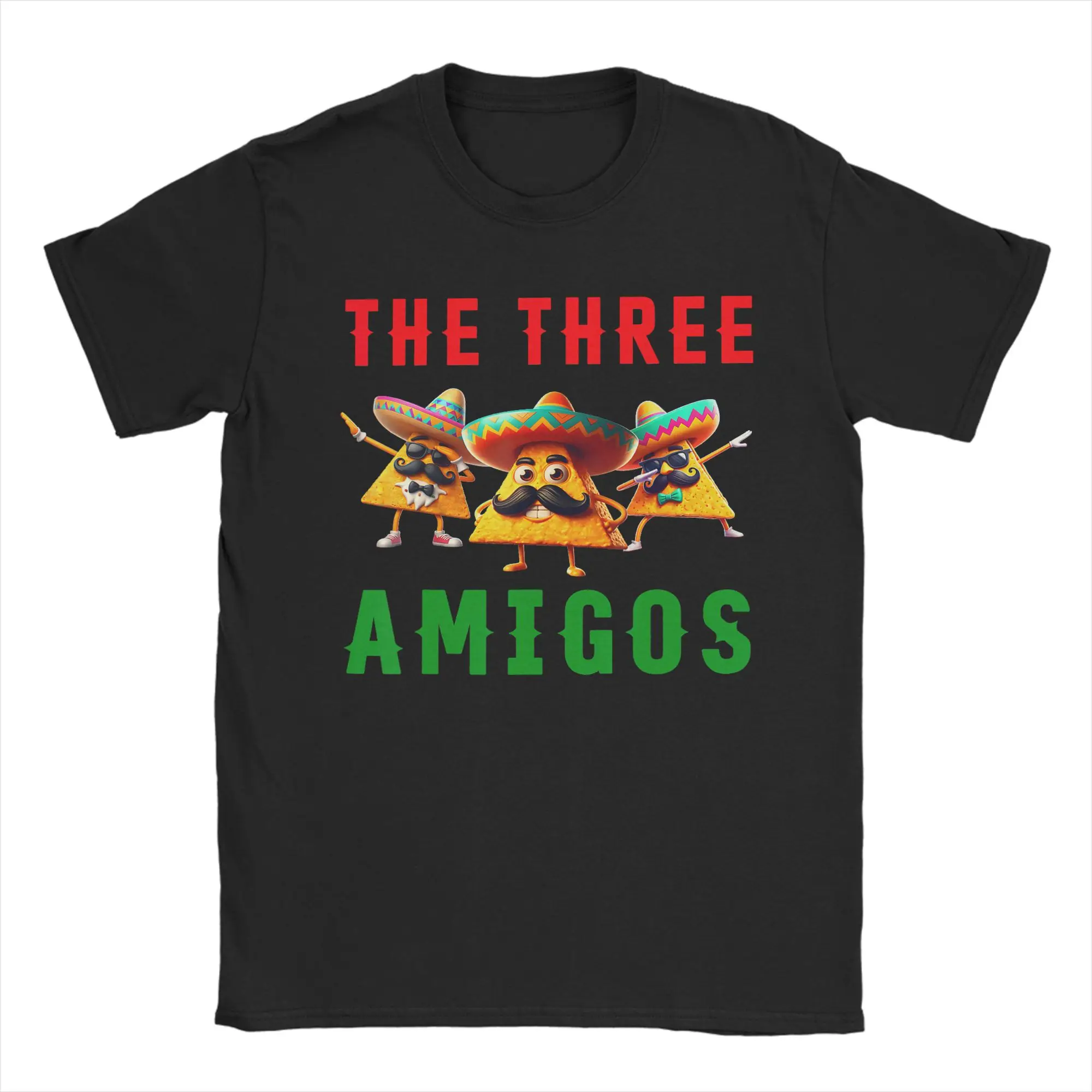 Men Tres Amigos Avocados Guac Cinco De Mayo Fiesta T Shirt  100% Cotton Tops Vintage Short Sleeve Crewneck Tee Shirt T-Shirts