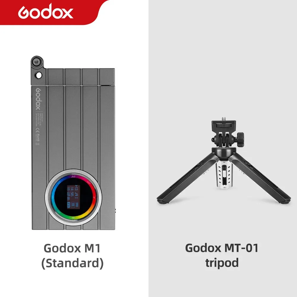 Godox M1 2500k-8500k Full Color RGB LED-lamp Zaklamp van aluminiumlegering LED Video Creatieve lamp Meerdere speciale effecten Functie