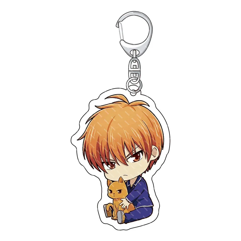 Anime fans fruits basket Honda See-through friction clip surrounding acrylic pendant car bag keychain Give gifts to friends 6cm