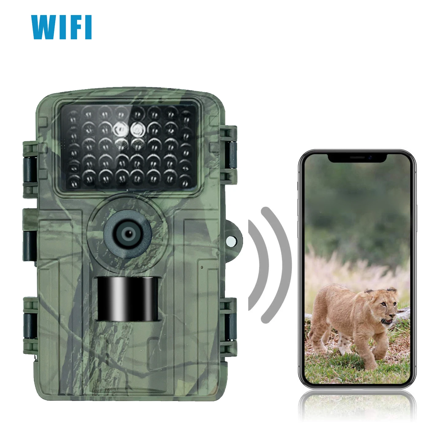 

App Control Solar Powered 48Mp Caza Wifi Mini Hunting Trail Camera 2.7K Wild Animal Wildlife Camara