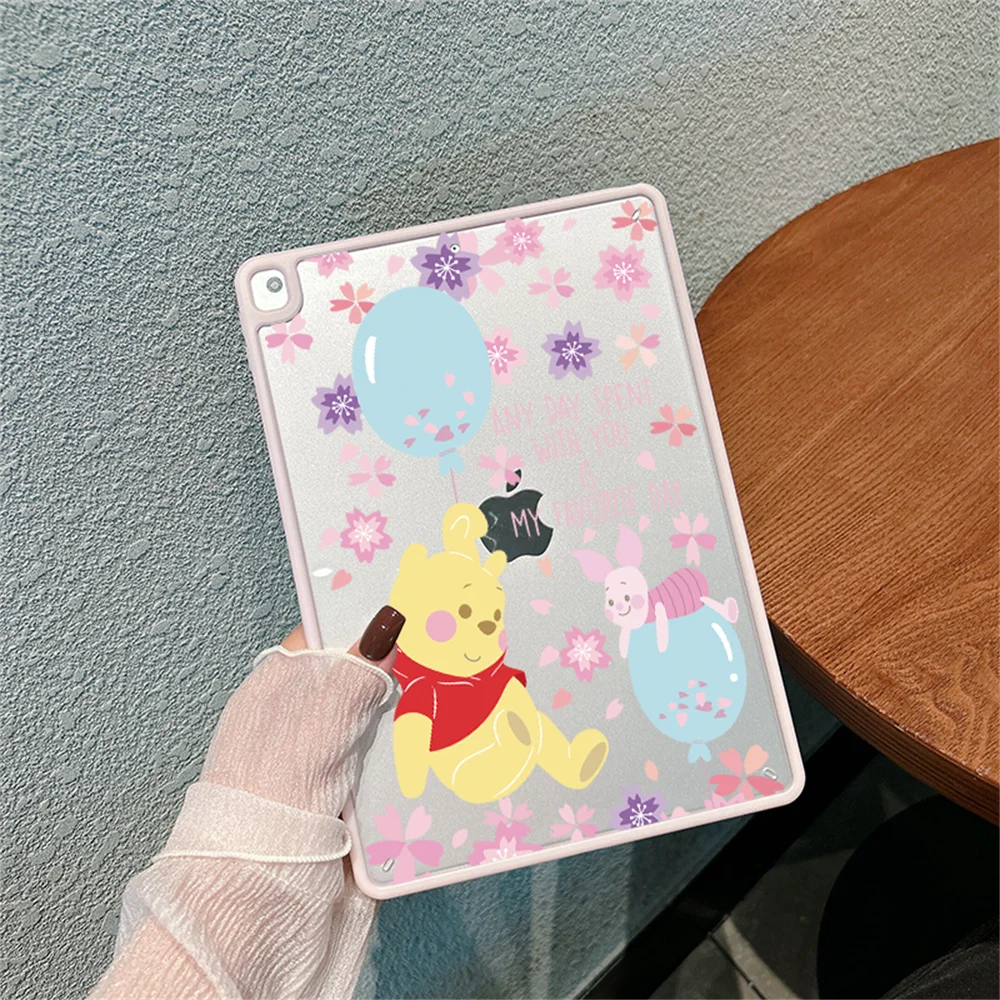 

Tablet Case for IPad A16 2025 11th/10th/9th/8th Gen Coque Pro11 Air4/5 Mini 6 7 5th 6th 9.7 Air 11 Acrylic Cover Winnie Piglet