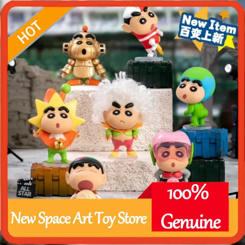 

New Crayon Shin-chan AllStars Series Blind Box Mini Figures Iconic Anime Characters Home Office Desk Decor Cute Collectible Gift