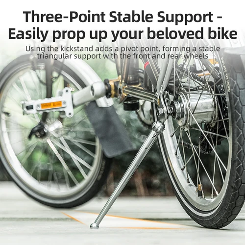 Imagen 2 del producto Soporte de bicicleta plegable ROCKBROS soporte de pie ultraligero soporte de bicicleta plegable de 16 pulgadas soporte de estacionamiento reposapiés accesorios de bicicleta