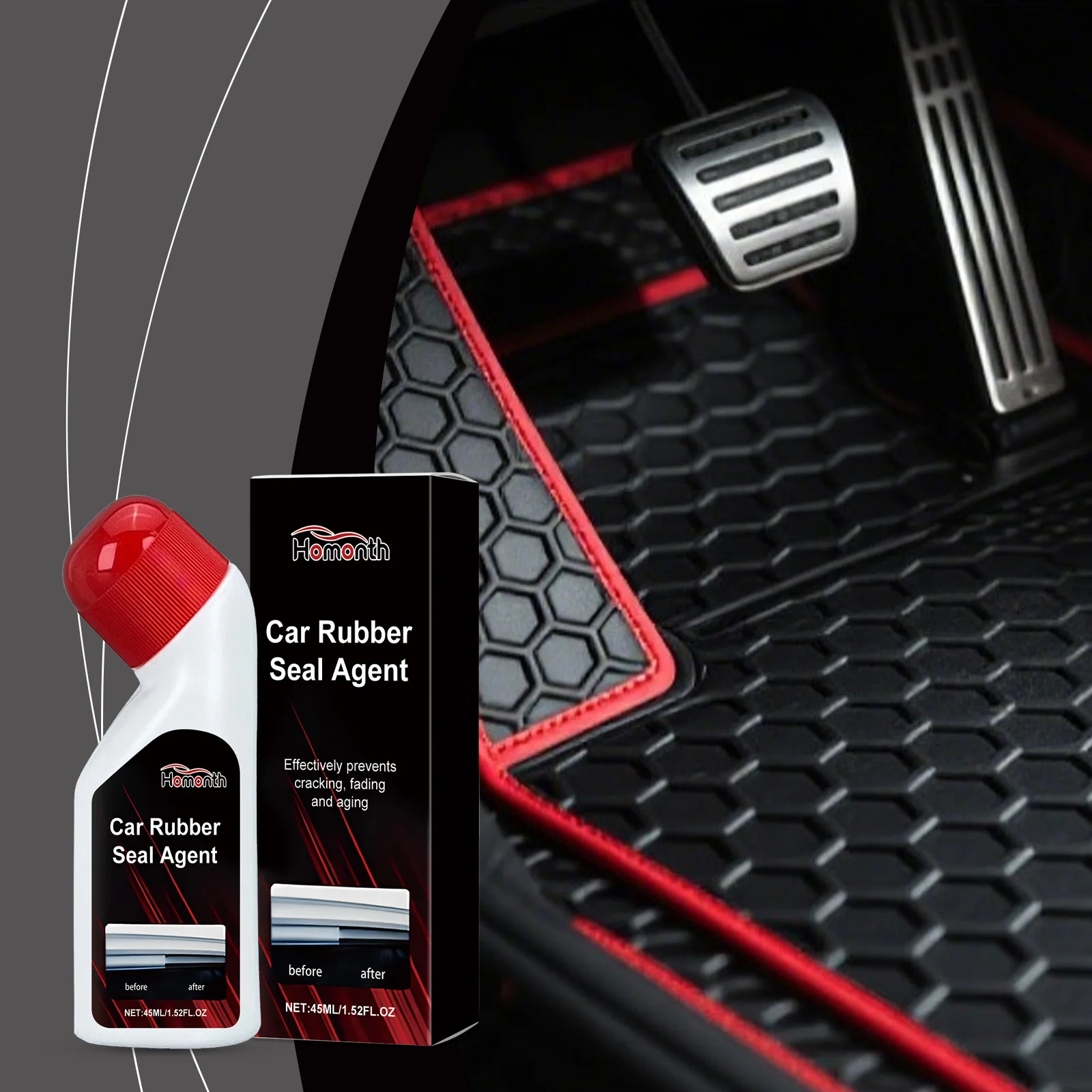 

Premium Car Rubber Care Agent for Windows, Mats & Leather - Reduces Noise, Lubricates, Eliminates Rattles & Maintains Rubber