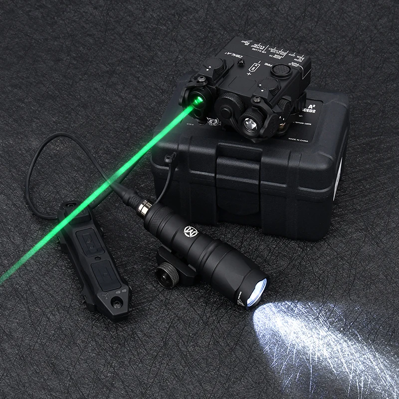 WADSN Metal DBAL-A2 Red Green Blue Dot IR Sight Light Laser Set M300 M600 Hunting Flashlight Dual Function Pressure Switch