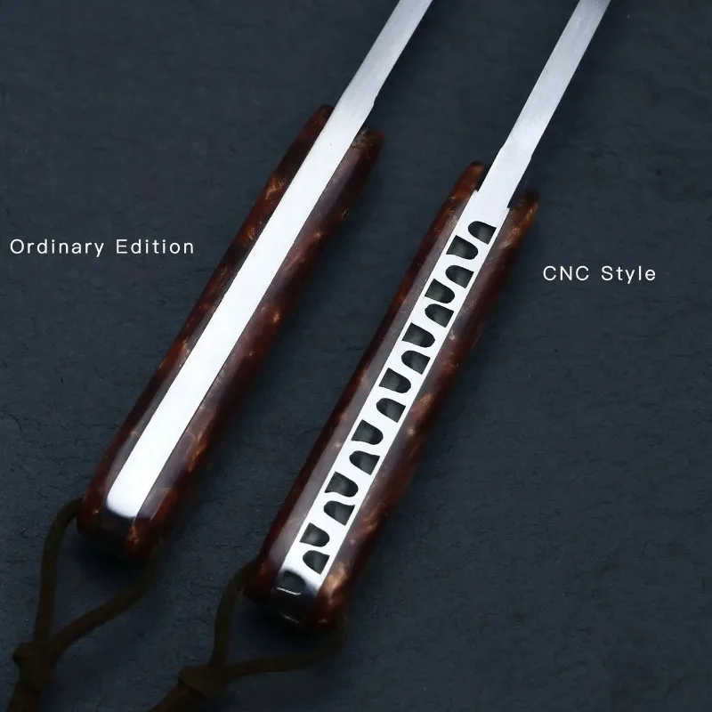 Cuchillo táctico de acero inoxidable, hoja fija, mango de resina, cuchillo de caza de frutas para acampar, supervivencia, autodefensa al aire libre, cocina múltiple
