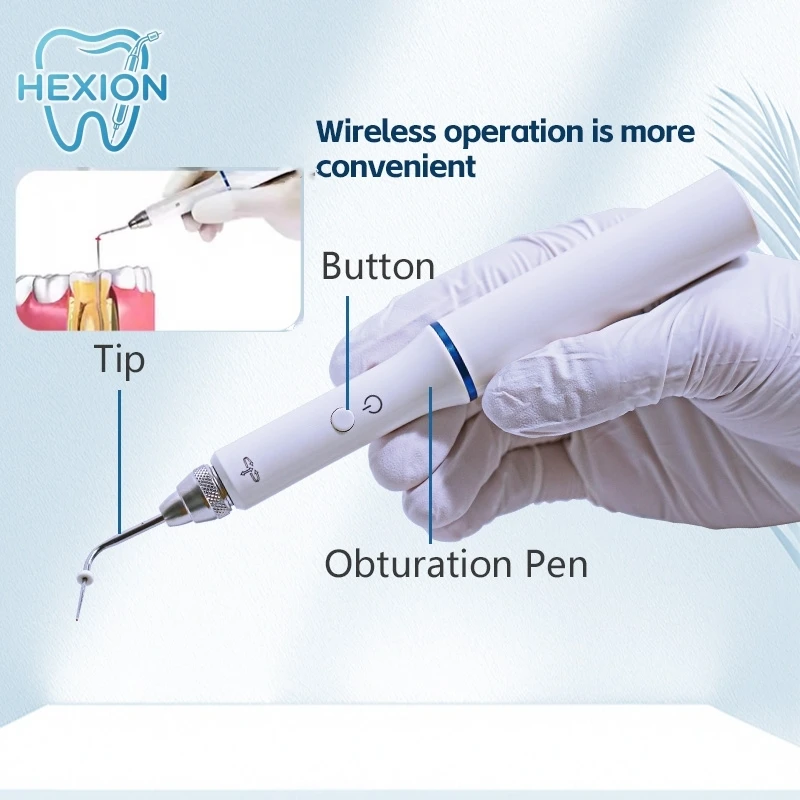 

HEXION Dental Cordless Gutta Percha Obturation Pen 3 Seconds Rapid Heating For Root Canal Treatment and Filling Root Tools