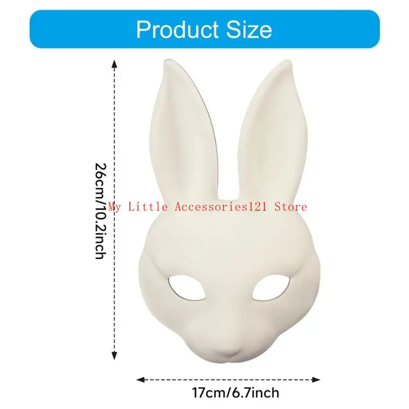 Máscara coelho branca realista para adultos adolescentes figurinos da festa celebração da Páscoa Halloween