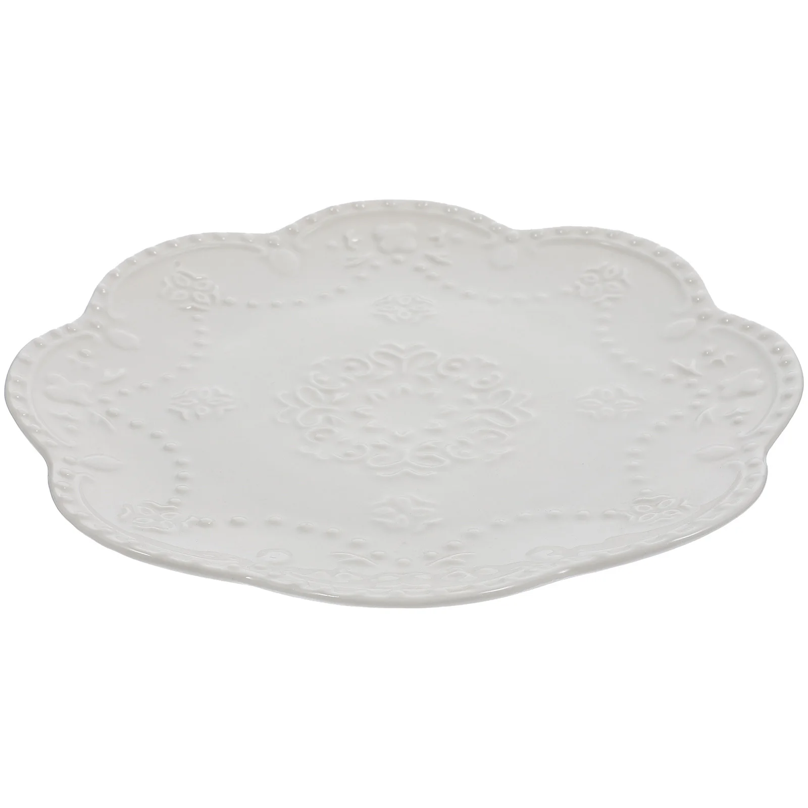 

Decorative Ceramic Dessert Plate Light Food Plate for Appetizer Snack Steak Serving Tea Plates Set of 6