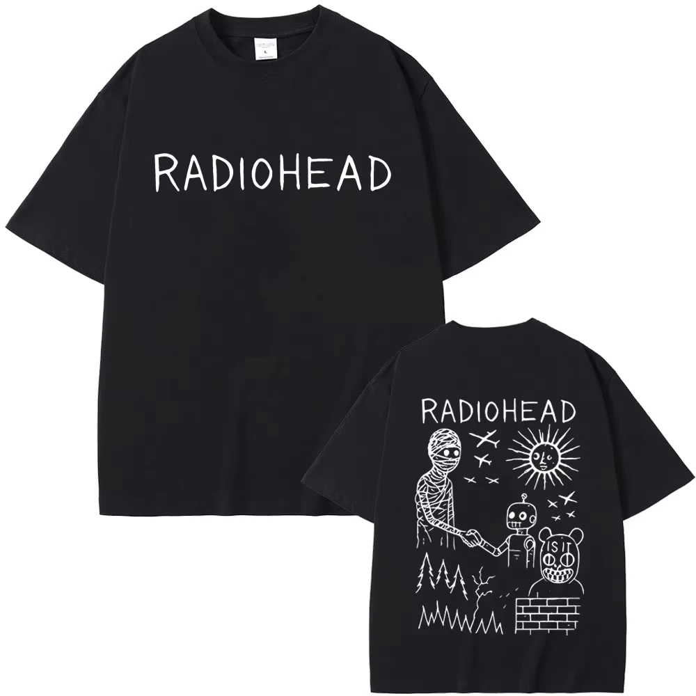 Hot Sale Rock Band Radiohead 2026 Tour T-shirt Men Women Fashion Cartoon Streetwear Male Casual Vintage Cotton T Shirt Fans Gift