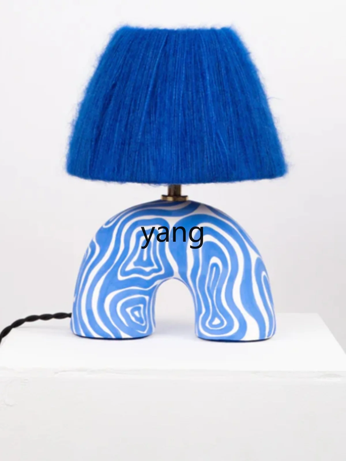 Yjq Macaron Art Personality Handmade Painting Table Lamp Cafe Bedroom Custom Table Lamp