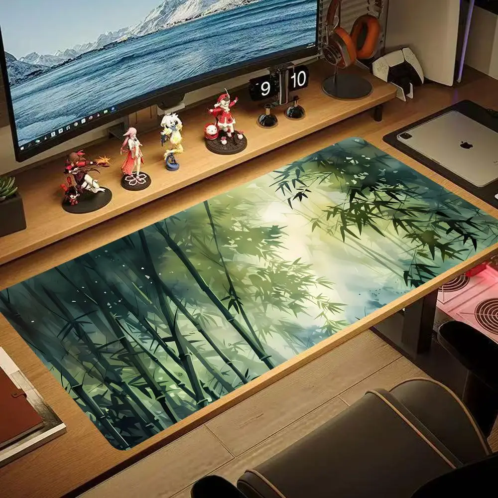 

Bamboo Mouse Pad 90x40CM non-slip Gaming Mousepad Gamer E-Sports Mouse Mat Game Mechanical Keyboard XXL Desk Mat
