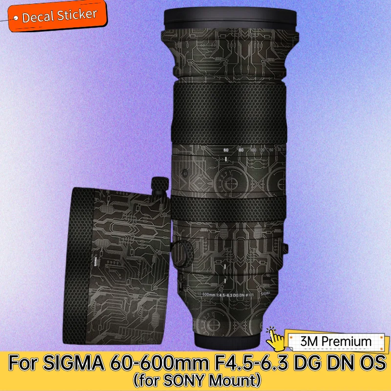

For SIGMA 60-600mm F4.5-6.3 DG DN OS for SONY Mount Lens Sticker Protective Skin Decal Film Anti-Scratch Protector Coat