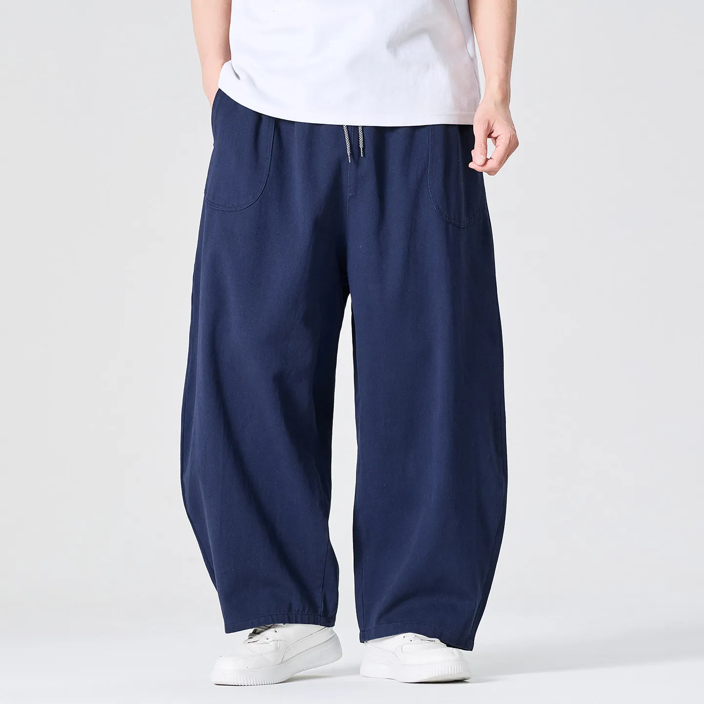 Pants Men Cotton Comfortable Solid Color Cargo Pants Men's Streetwear Oversize Fashion Harajuku Casual Wide Leg Trousers Men 5XL