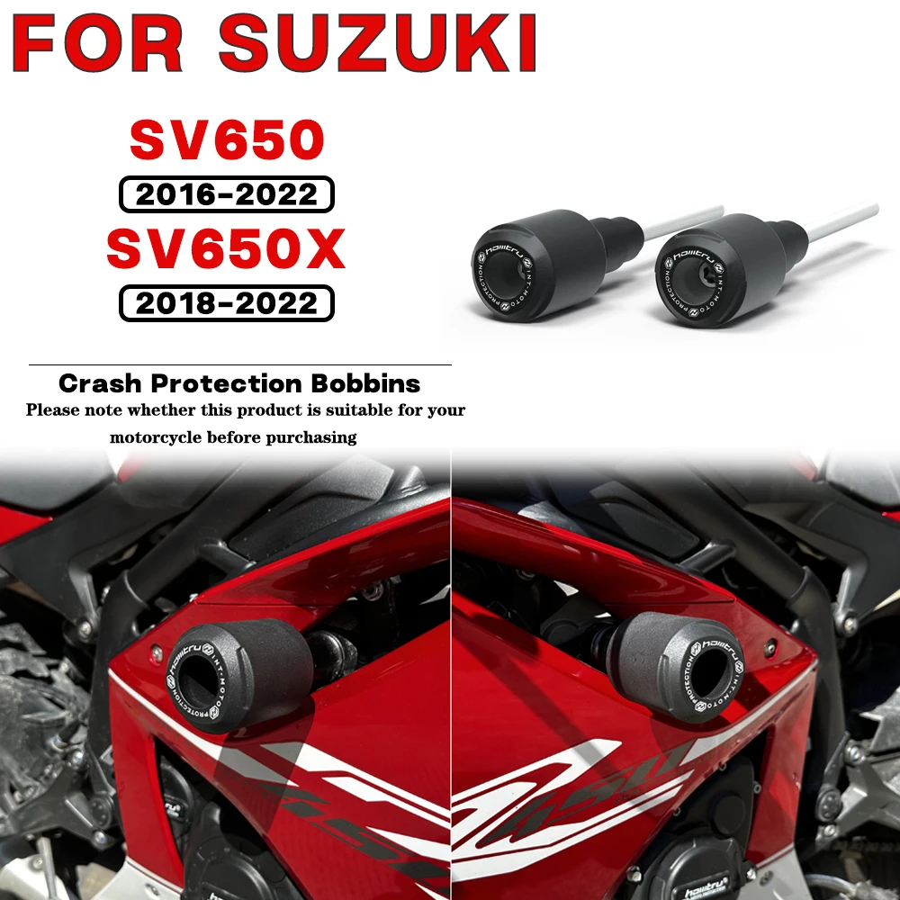 

For SUZUKI SV650 SV650X 2016 2017-2022 Motorcycle Frame Crash Protection Sliders Falling Protector Kit Engine Protect Bobbins