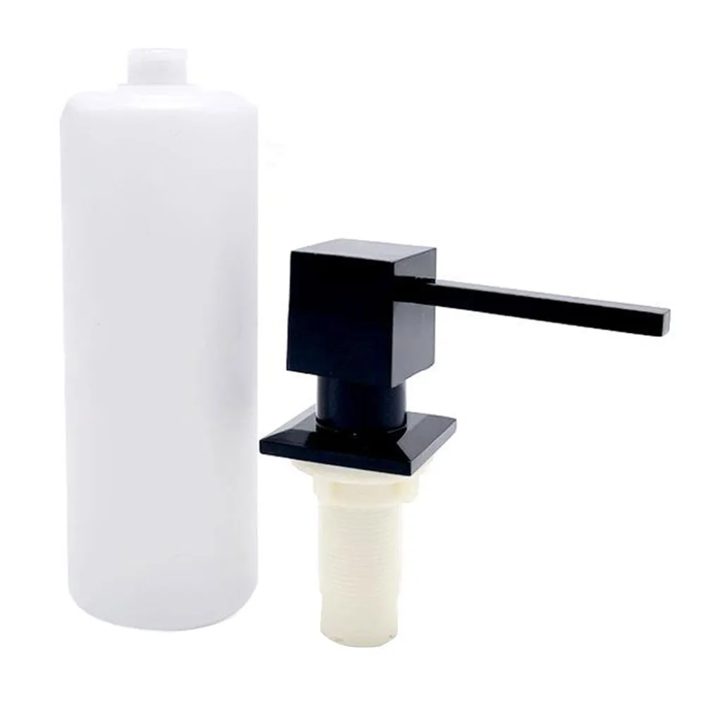 400ml Square Soap Dispensers Kitchen Deck Mounted Pump Built In Counter Top  Square Soap Shampoo Sub-bottling For Bath