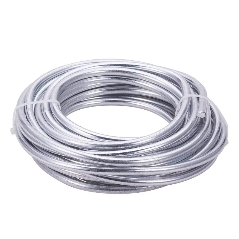 

3 Gauge(6mm) Silver Aluminum Wire 23 Feet Bendable Metal Sculpting Wire for Bonsai Trees, Floral, Skeleton Making, Home Decors