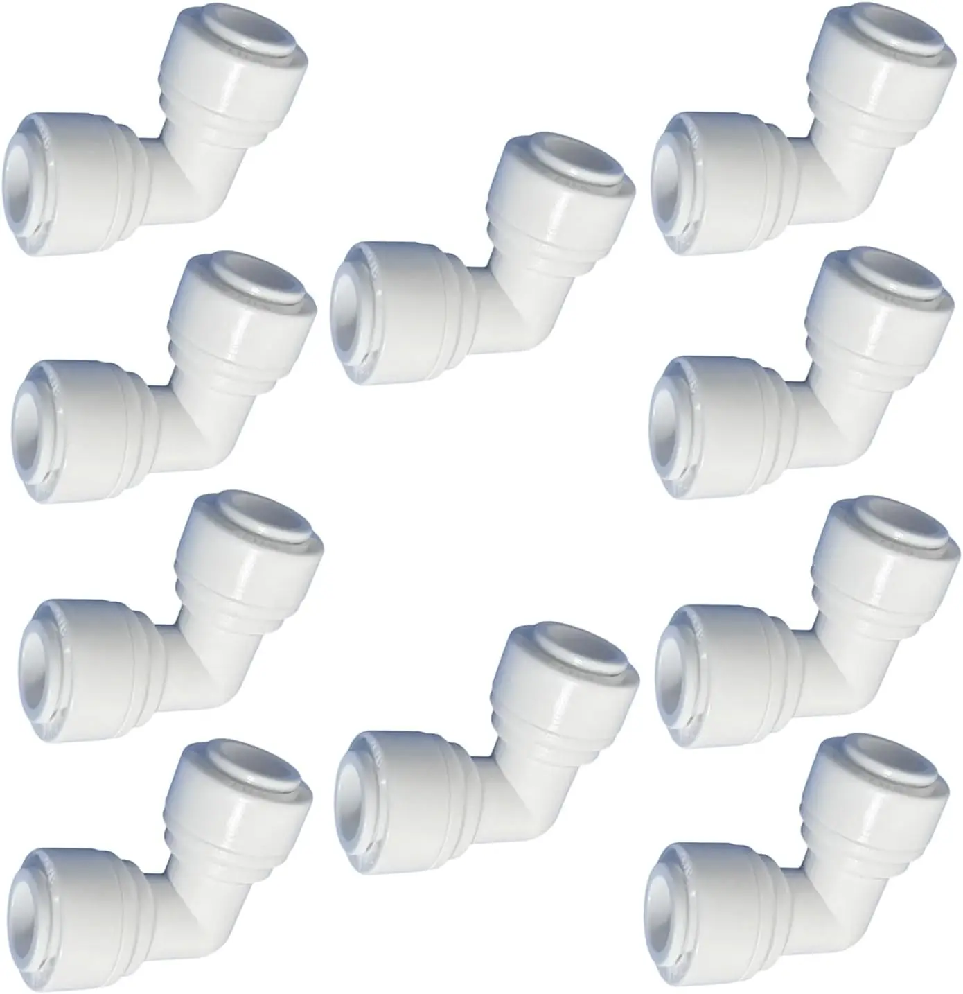3/8" Reverse Osmosis Pipe Elbow Connector, 90 Degree, 3/8" Water Line Push-in Fittings, Suitable for RO/DI Water Filter Systems