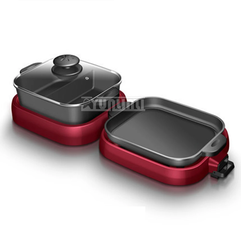 Hotpot ElectricE Grilling Plate Portable Hot Pot BBQ Folding Barbecue Machine Olla Electrica Multifuncion