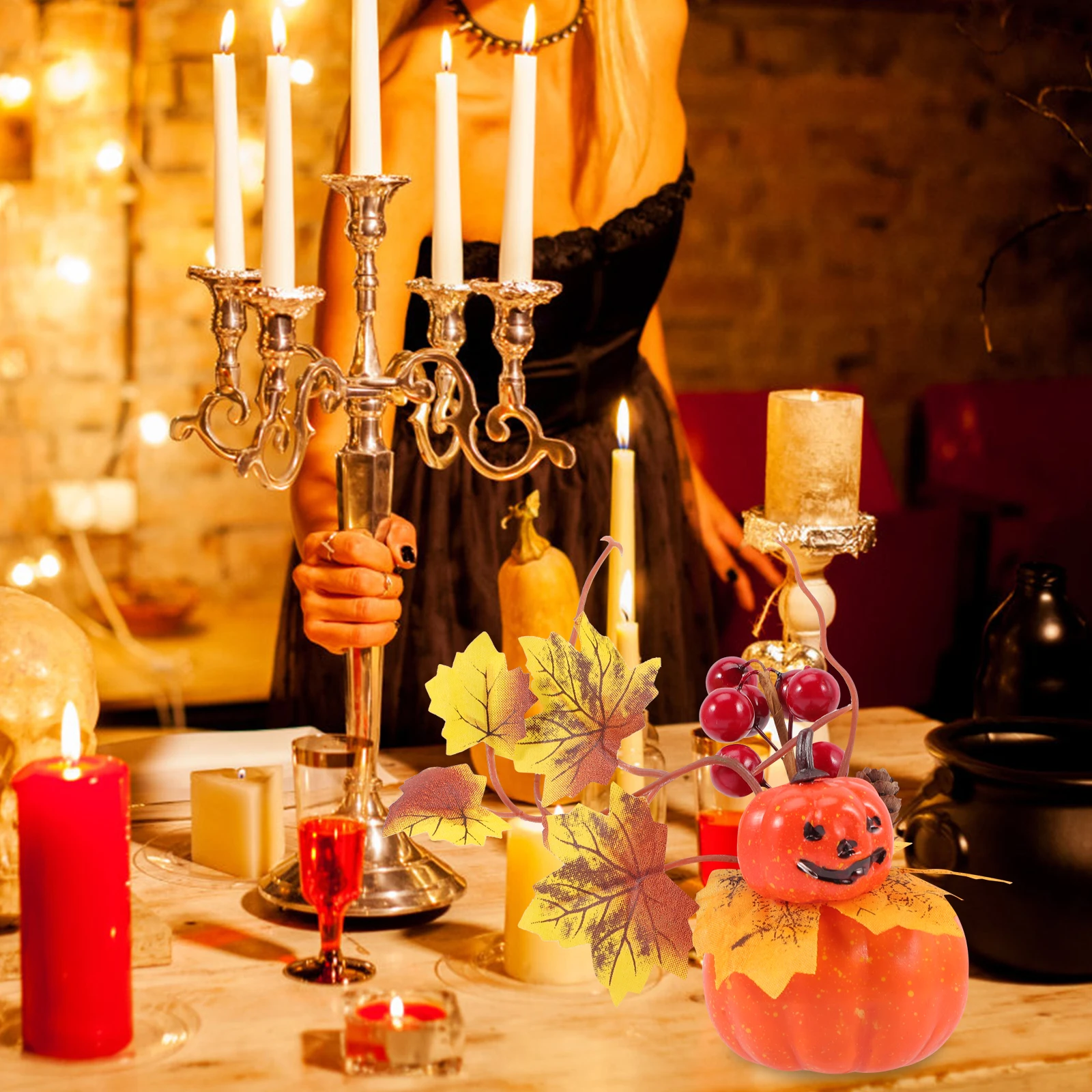 

Halloween Pumpkin Decor Artificial Table Decoration For Fall Harvest Thanksgiving Simulated Pumpkin Adornment Fake Plastic