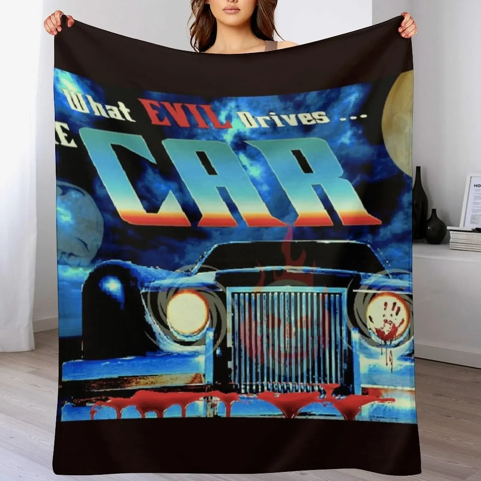 

THE CAR HORROR FILM 1977 Throw Blanket Warm Flannel Blanket for Couch Chair Bedroom