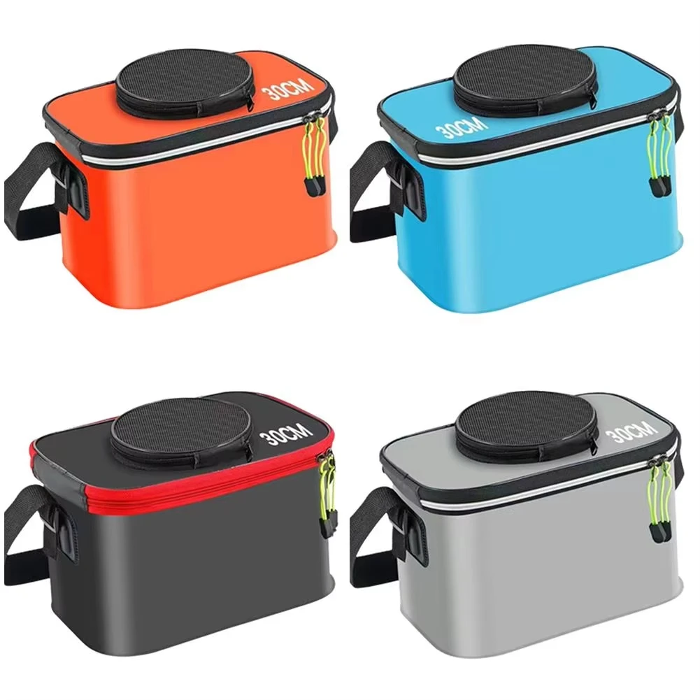 1pc Water-Resistant Fishing Tackle Bag Foldable Lightweight Multifunction Storage Organizer Durable EVA Fishing Tackle Bag