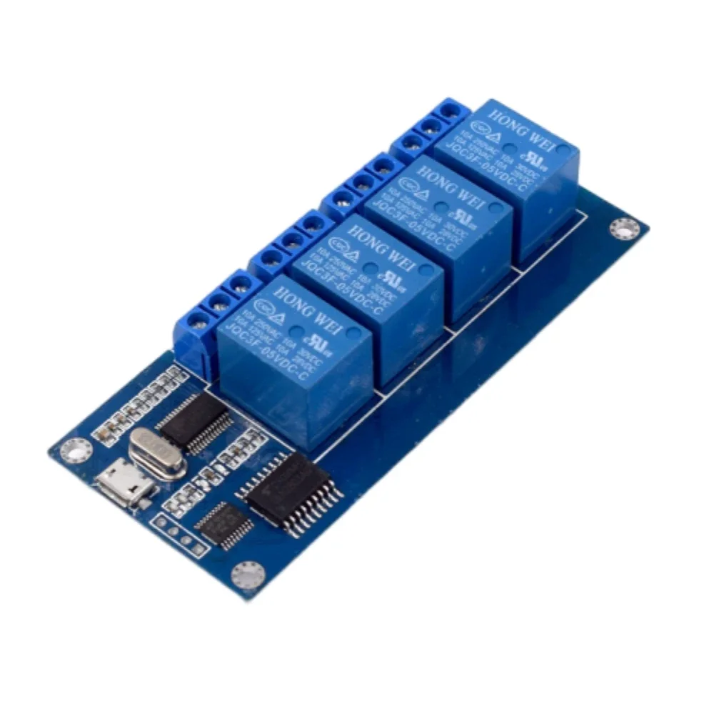 

4 Channel 5V Relay Module Relay Control Board with LED Indicator Relay Micro USB Input Relay Board