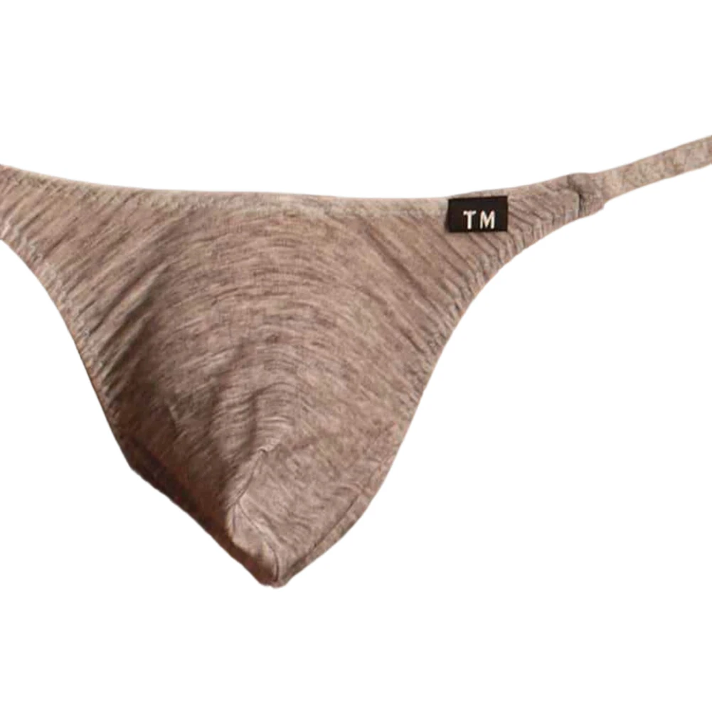 Intimate Briefs For Men 95% Cotton Blend Thin Strap Elastic Thongs G-strings Big U Pouch Daily Simple Underwear