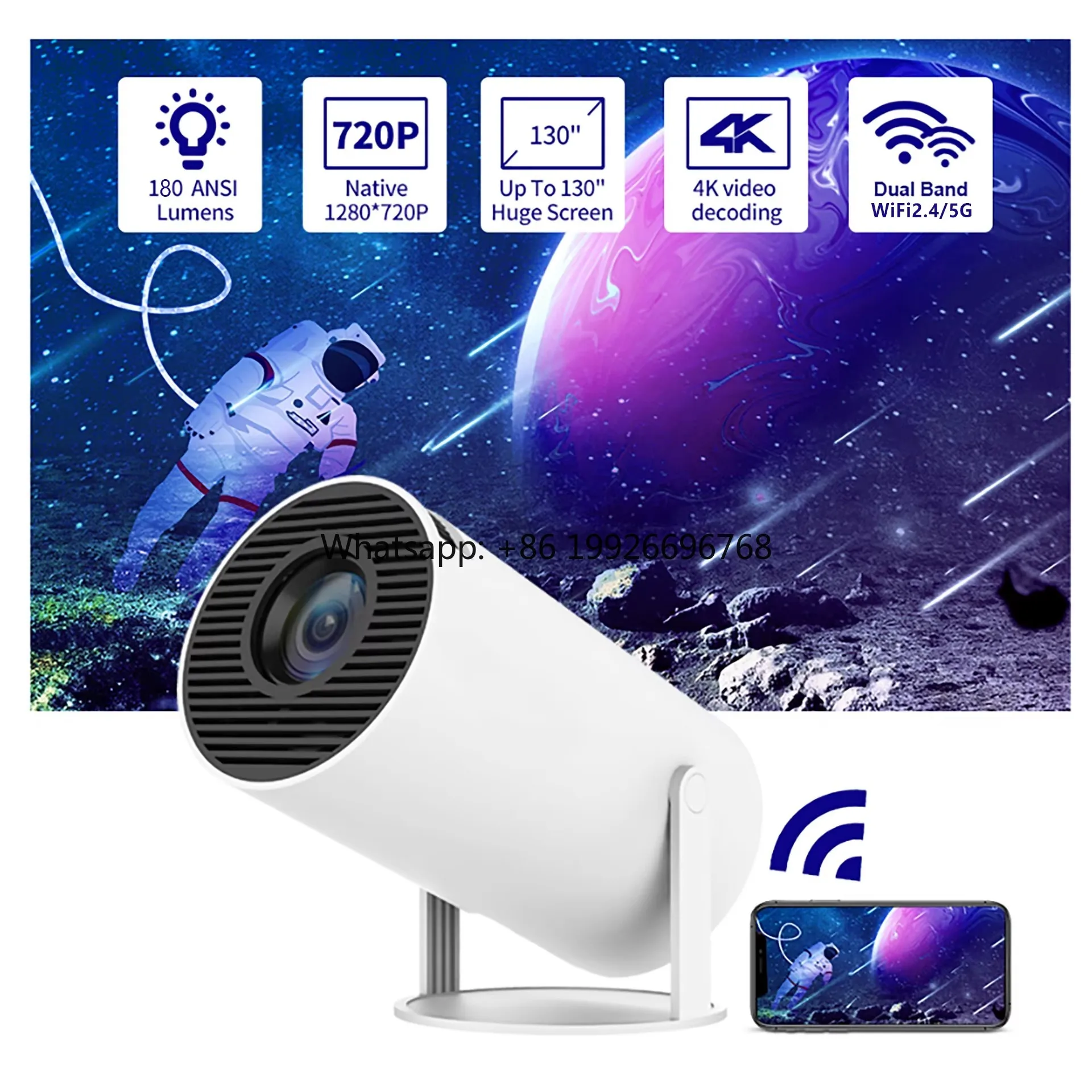 

M300 MAX 4k Retro Video Game Console Android11 System Mini Portable Intelligent Projector 720p Home Gaming Projectors M300max ma